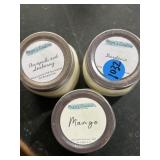 (3) new 8 oz. hand poured soy candles different