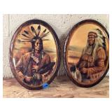 Native American Indian chief lacquer wall