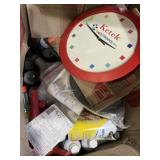 Advertising clock and all kinds of garage oils,