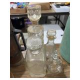 Glass decanters with stoppers