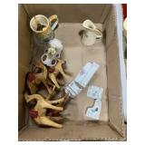 Mixed Vintage Decor Lot ï¿½ Ceramics & Wooden