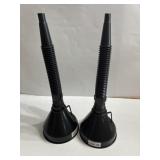 2 Flexible funnels w mesh strainer