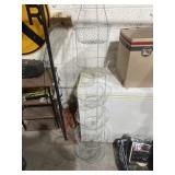 Hanging multitier metal fruit baskets over 5 FT