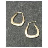 Silver gold tone hoop earrings marked 925.
