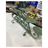 Decorative metal table top candle holder