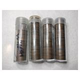 4 wheat pennies mixed years