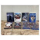 8 DVDs, mostly family movies, 2 new sealed