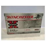 Winchester super X 243 win 80 grain 16 rounds (