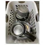 Bin full of pots and pans