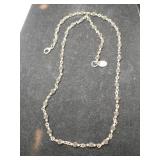 Silver Anne Klein beaded necklace unmarked.