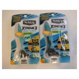 2 packs of four schick xtreme 3 razors