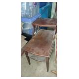 2 tier wooden side table