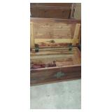 Wooden ceader chest with metal accents