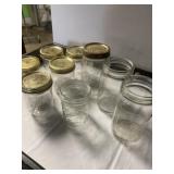 9 Ball Wide Mouth Mason Jars 6 12oz jars and 3