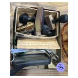 Old stampers, magnifier, and more