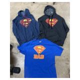 Superman hoodies and T-shirt size XL