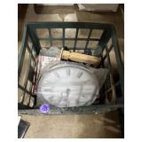Wall clock, paper clips, other office items,