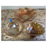 Carnival glass bowls dishes