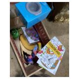 Toys lot, including coloring books, swimming