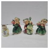 Lefton vintage Christmas angel musicians figures