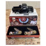 Dale Earnhardt & Jr. pocket knife set and Danbury