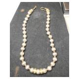 Silver Antioch silver hammered bead necklace