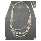 Multi strand beaded necklace unmarked