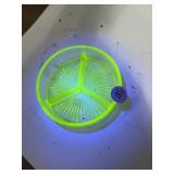 UV glass divided dish 5 inches