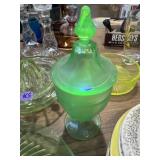 Fenton Florentine Green Iridescent Stretch Glass