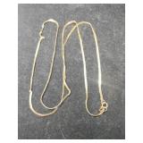 14k herringbone scrap necklace . Marked 14k