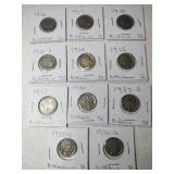 11 Buffalo nickels 1916 -1936