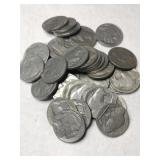 36 Buffalo nickels