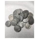 36 Buffalo nickels