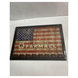 12 in x 17 in metal US flag/Farmall sign