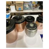 5 aluminum kitchen canisters