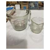Anchor 1 quart measuring cup, and glass 8oz