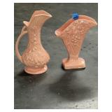 McCoy Art Pottery pitcher & unmarked vase