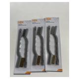3 pkgs-2 pc utility wire brushes