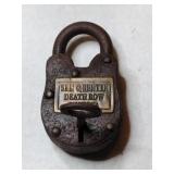 San Quentin cast iron lock with key