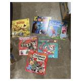 vintage children's vinyl records Batman, Bambi,