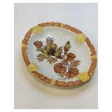 MCM Italian orange /white/ yellow floral dish