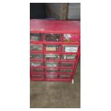 18 compartment bolt organizer with contents
