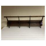 Wall-mounted coat and hat rack 24' long