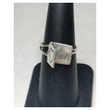 Silver I love you book ring marked 925 size 6.