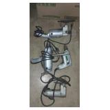 Jig saw , sanding wheel , and corded drills