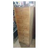 Wooden 8 drawer cabinet (has water damage)