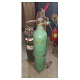 Oxygen/ Acetylene  torch set with stand , missing