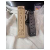 Power Strip Brand New In Box 5 Plugs 3 USB