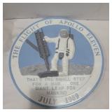 Plaster Apollo 11 plaque 14.5in diameter