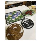 Collection of four cast-iron rivets